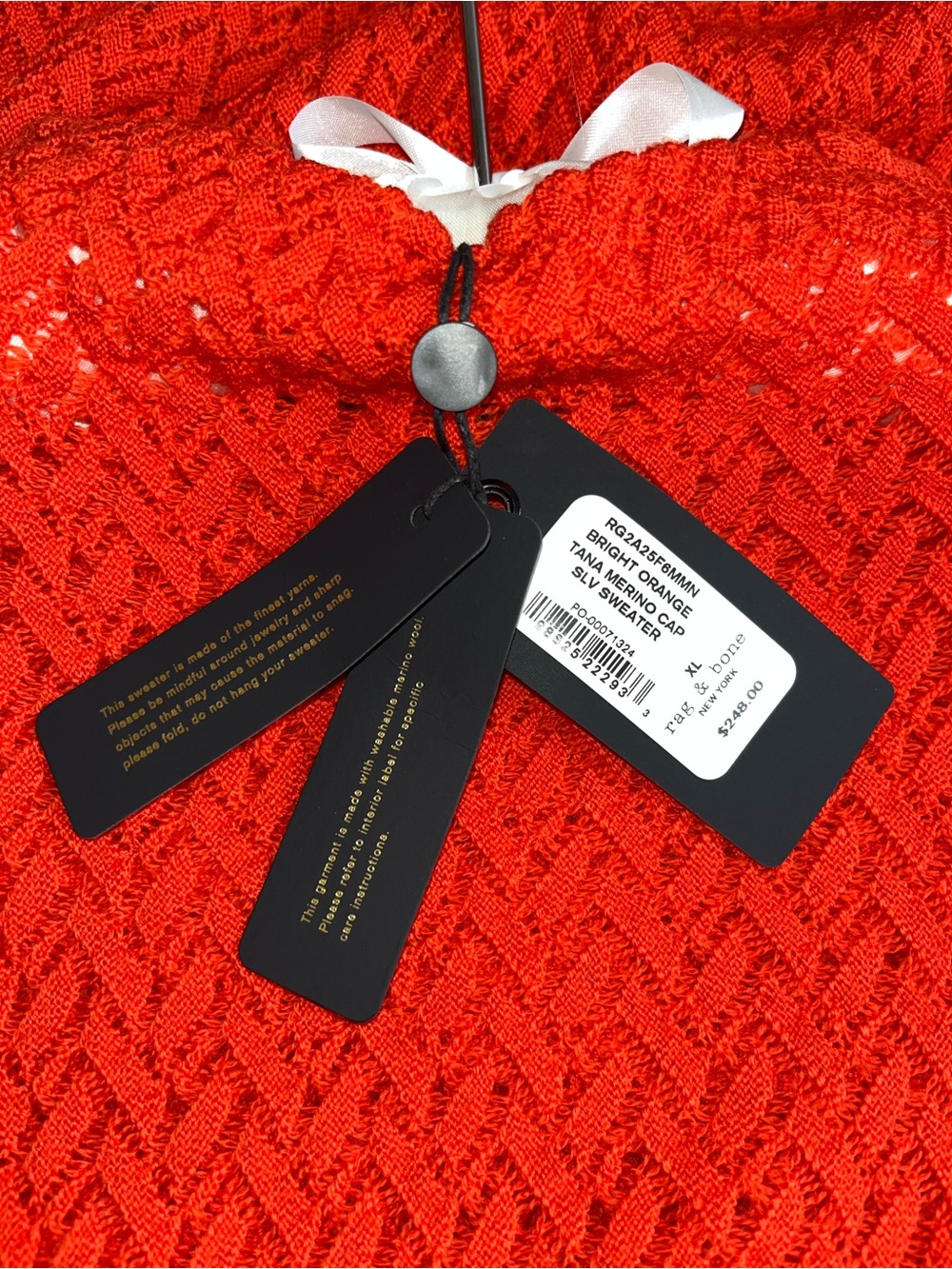 NWT Rag and Bone Tana Cap Sleeve Sweater XL - Picture 6 of 10
